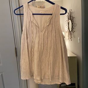 Anthropologie Meadow Rue Pleated Swing Tank Top